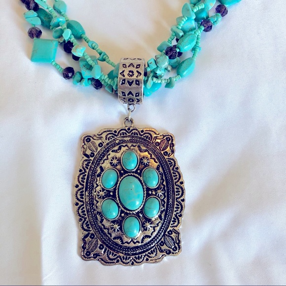 Turquoise Multi-strand Necklace - Picture 1 of 5